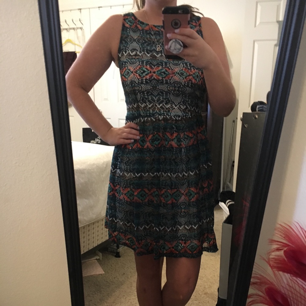 Xhileration Earth Tone A-line Dress